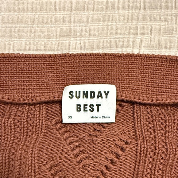 Sunday Best Cooper Cardigan - Cable Knit Cropped - Picture 3 of 7